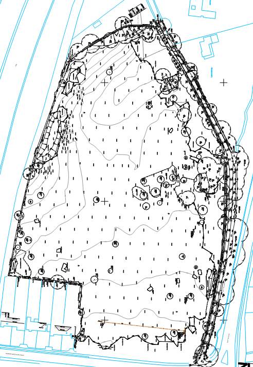 Original topographical survey of the site